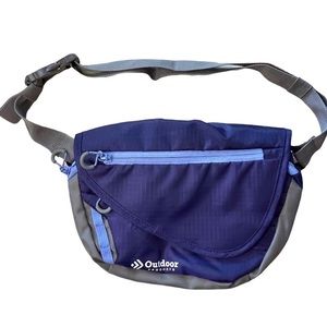 Outdoor Products Unisex Blue Gray Zipper Fanny Pack Hiking camping vacation bag